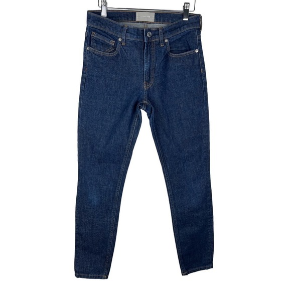 Everlane Women's Size 27 Jeans Tapered Blue Stretch Denim Medium Wash High Rise - Picture 1 of 5